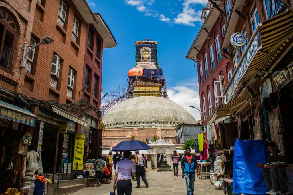 Boudhanath stupa in Kathmandu, Nepal, evoking the Buddhist imagery associated with The Golden Child