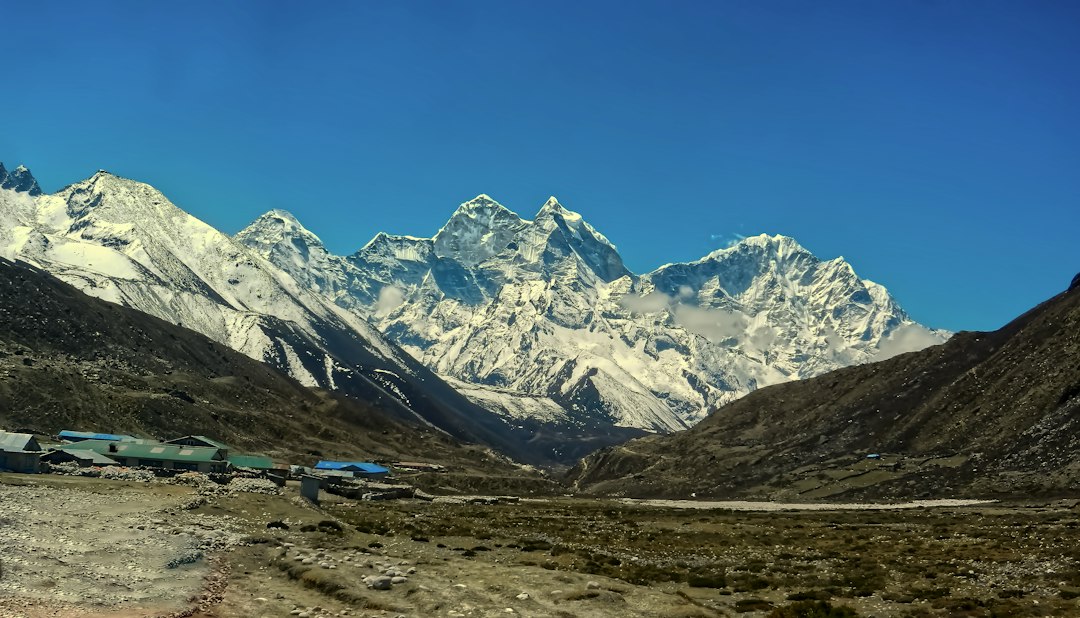 Everest Base Camp in Nepal with expedition tents and Himalayan peaks