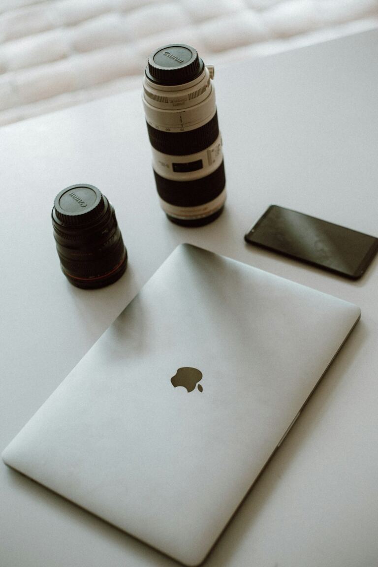 Laptop workspace representing Nepal's software and technology sector