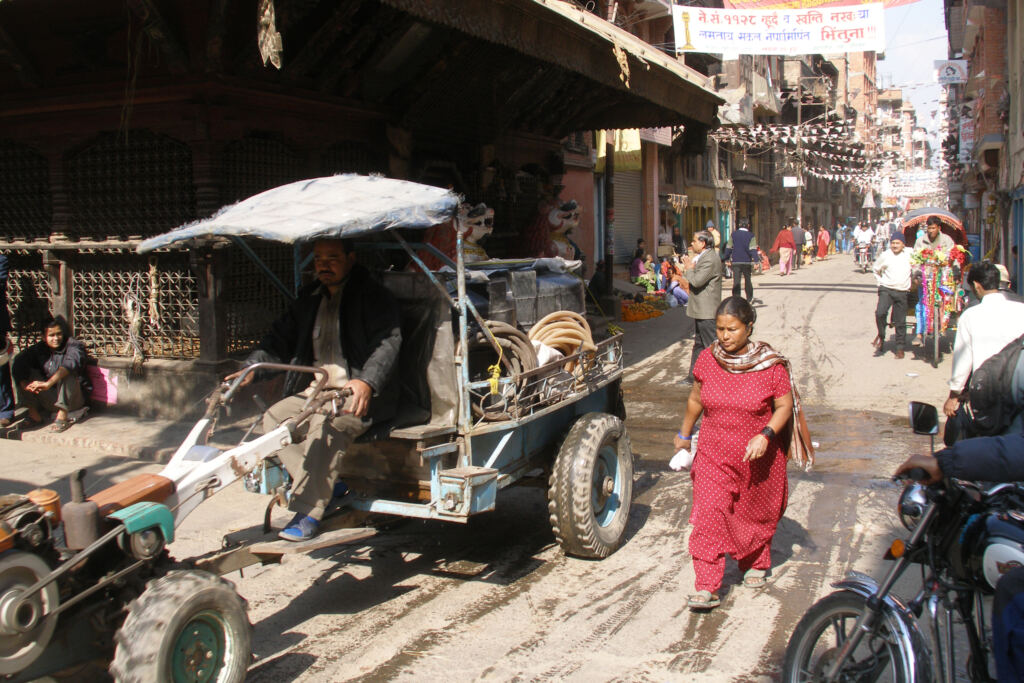Everyday street life in Kathmandu, Nepal