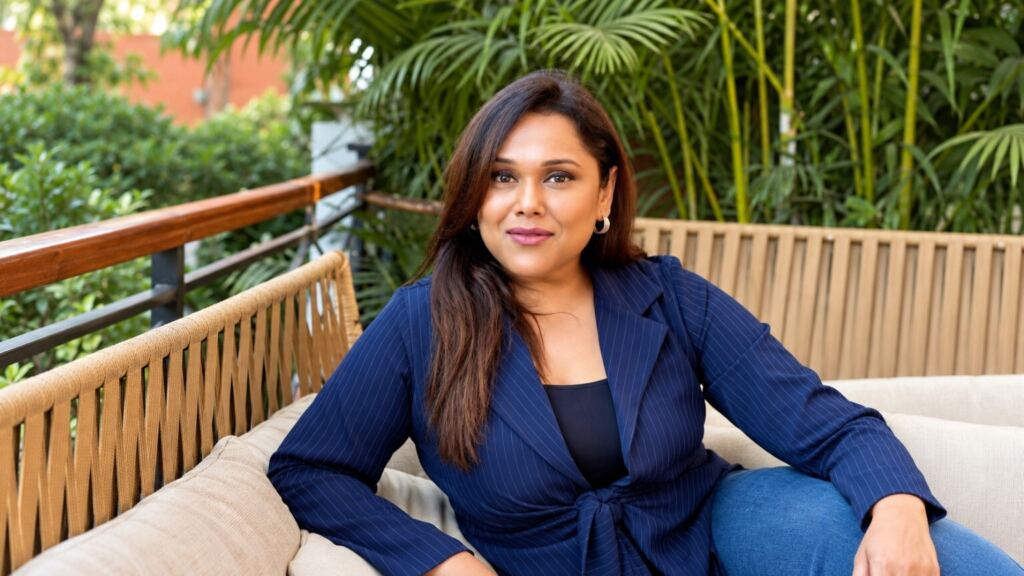 Mannsi Agrawal seated outdoors in Nepal