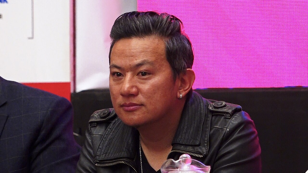 Nepali vocalist Raju Lama seated in a 2024 television appearance