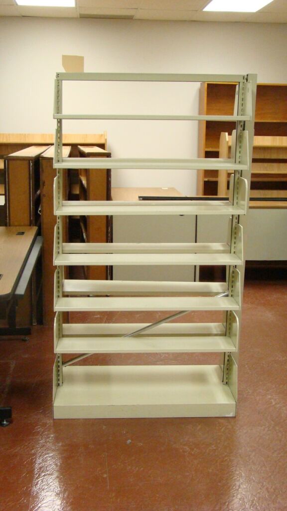 Reference photo: Steel retail display shelving