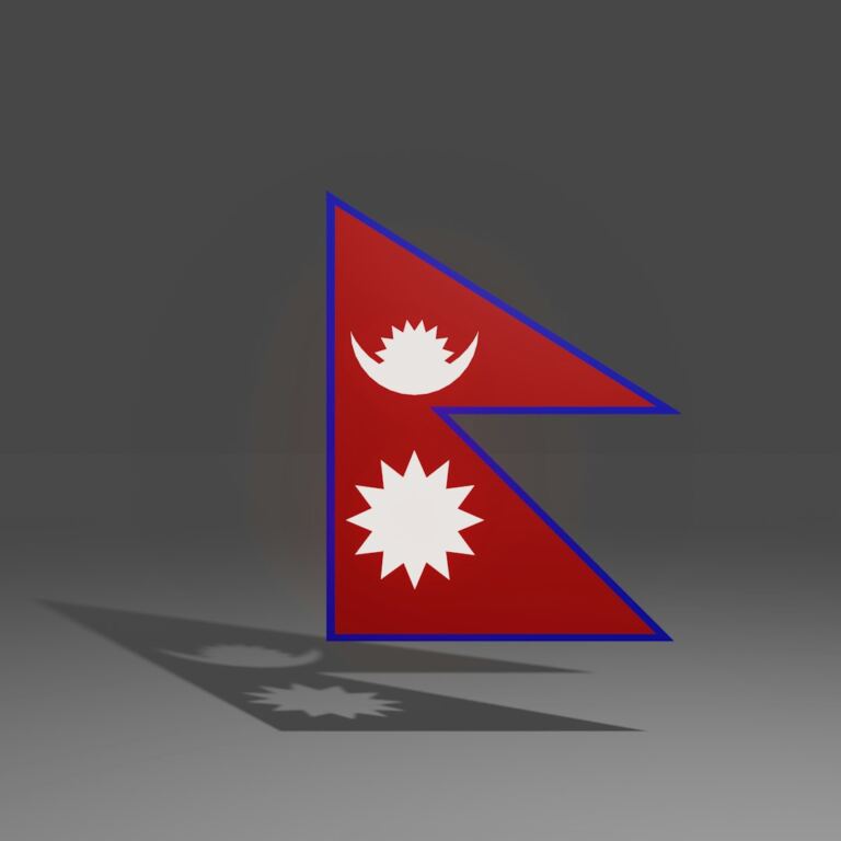 Nepal flag representing Nepali languages entering the digital age