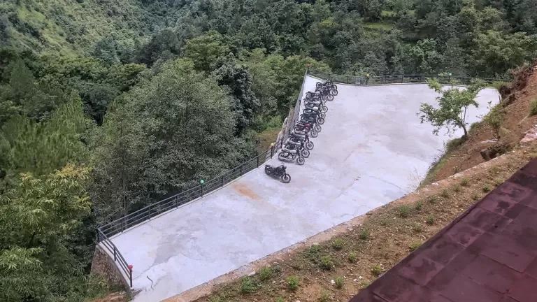 A hydropower dam with river flow, illustrating Nepal's electricity infrastructure and the need for resilience