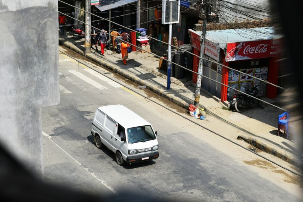 Traffic on a Kathmandu road